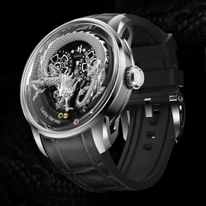 Montre Lucky Harvey White Gold pour homme, 3 bar, étanche, lumineuse, saphir, acier 316L, ZLS202 - Product Image 1
