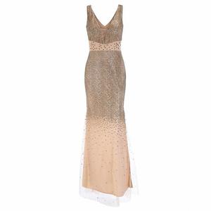 YiXin 2022 Damen Abendkleid Große Größen Lang mit Schlitz Ärmellos Ballkleid Party Maxikleid Pailletten Elegant Damen Abendmode - Product Image 6