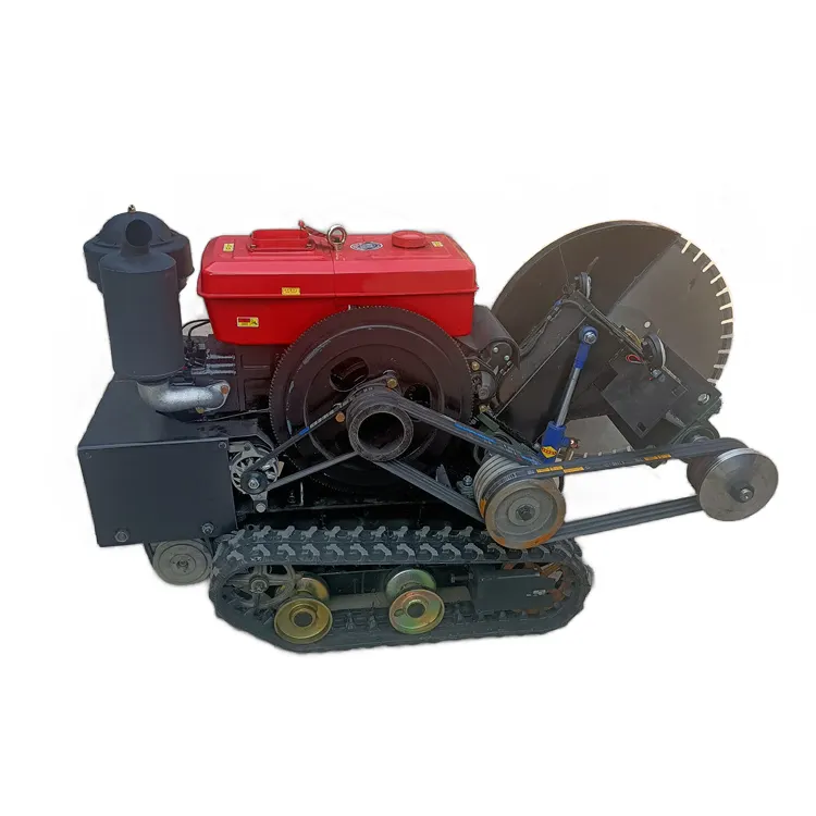 Semi-propelled Cutting Depth 20cm Road Concrete Cutting Saw Machine