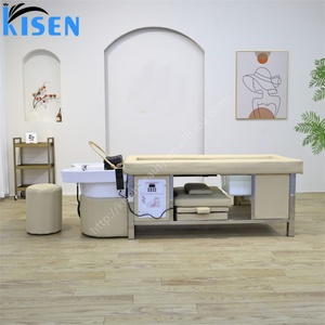 Kisen Good Quality Salon SPA Head Therapy Body Sauna Shampoo Bed Hair Wash Foot <b>Bath</b> Pedicure Chair Beauty Massage Table - Product Image 3
