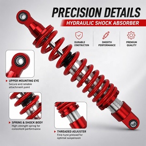 Amortisseur hydraulique rouge 360 mm pour karting, amortisseur personnalisé pour motos à quatre roues (grande et petite taille) - Product Image 5