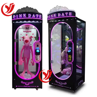 Poupée d'intérieur rose Date ciseaux à rail en aluminium prix Distributeur automatique de machines de jeu d'arcade