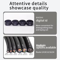 Câble audio multicanal 12 canaux XLR 3 broches mâle à femelle Câble serpent Câble de microphone OFC en PVC noir