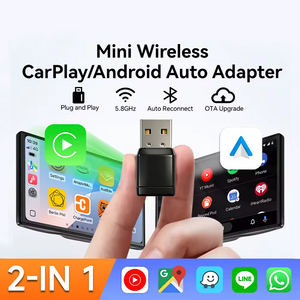 Adaptador Inalámbrico CarPlay y Android Auto, Dongle Mini USB C Portátil con Bluetooth para Autos - Product Image 1