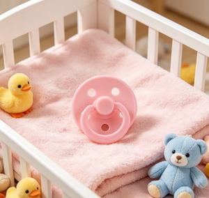 Sucette esthétique de luxe en silicone non toxique avec poignée et débit variable, imitant l'allaitement pour la dentition des bébés de 0 à 12 mois - Product Image 3