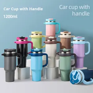 2025 nouveau modèle 304 acier inoxydable 40oz Double boisson tasse à <span class=keywords><strong>glace</strong></span> étanche pliable pour couvercle de paille Design moderne tasse de voyage pour voiture - Product Image 3