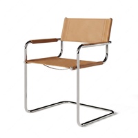Fauteuil de bureau Ferly, structure en métal chromé, chaise Brno pour salle de réunion et salle d'accueil