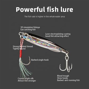 20G 30g 40g 60g 80g Drag Metal Cast Slim Jig señuelo de pesca <span class=keywords><strong>Jigging</strong></span> cebo Artificial lentejuelas lubina Jigbait HTJ01 - Product Image 4