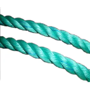 高品质的原生材料 3 股扭曲的 poly钢丝绳在绿色
