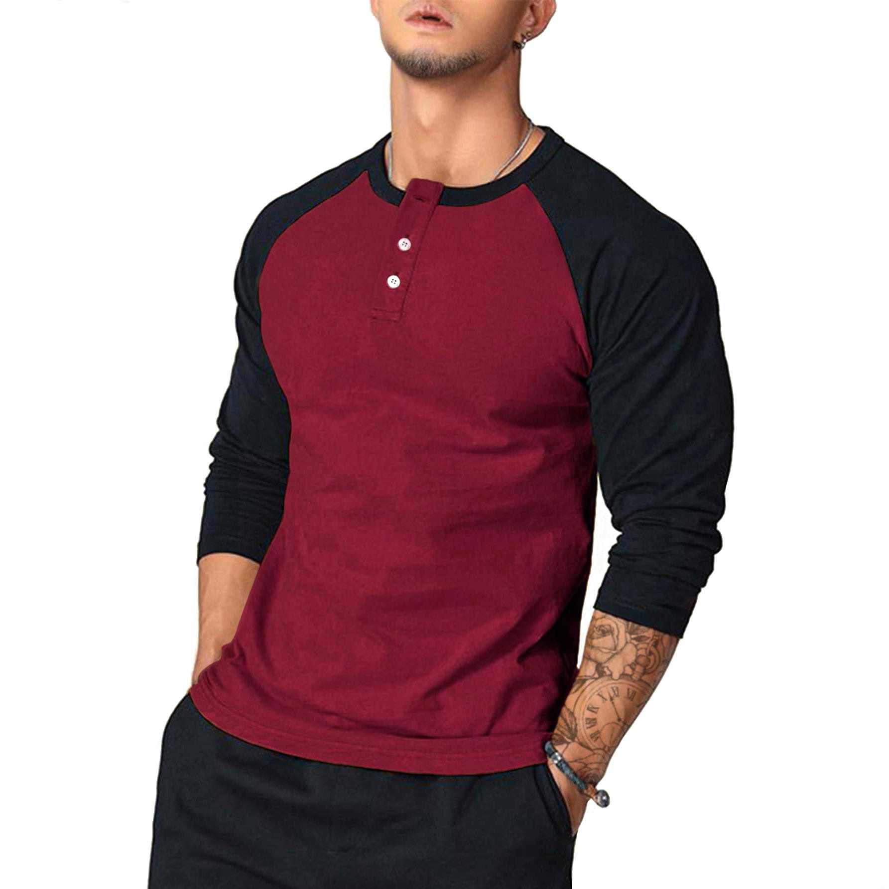 Shop Our New Slim Fit Round Neck Long Sleeved T-Shirt for Men