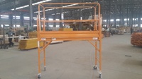 Échafaudage mobile en acier avec stabilisateurs de 18 pouces et roues de 5 pouces, multi-usages, montage facile pour la construction industrielle, mini 6 pieds