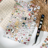 1 unidad por paquete, pegatinas decorativas para agendas, mini pegatinas para uñas, pegatinas de dibujos animados, pegatinas elegantes para agendas