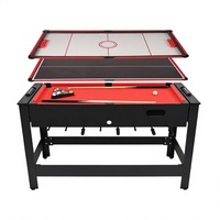 Table de jeu multifonctionnelle quatre-en-un pour la maison : baby-foot, billard, ping-pong, petite table de jeu pour enfants, acier, 126x68.5x20.9cm