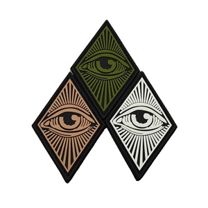 Patchs de moral tactiques en strass thermocollant lumineux pour les sacs avec boucle à crochet - Product Image 2