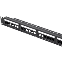 OEM/ODM 24 Port Cat5E/6/6A 1U rak dapat dipasang UTP Panel Patch untuk 19 inci kabinet jaringan