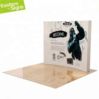 Support de toile de fond pop-up personnalisé avec logo pour salon professionnel, toile tendue incurvée, présentoir pop-up personnalisé