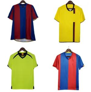 Vente en gros 2005-2008 maillots de football vintage barcelonaes maillot de football rétro