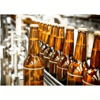 Machine de remplissage de bouteilles de bière à manutention douce 3 en 1 pour la production d'alcool et de boissons gazeuses