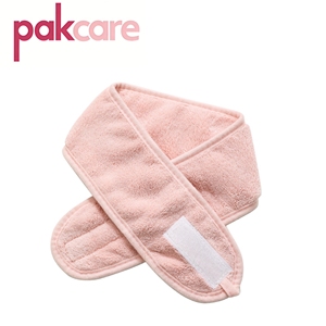 Bandeaux <span class=keywords><strong>de</strong></span> Spa en <span class=keywords><strong>Velours</strong></span> Corail Personnalisables avec Logo pour Soins du Visage et Maquillage, Vente en Gros pour Femmes - Product Image 1