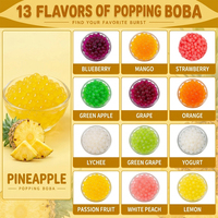 Blauwe bes smaak knapperige boba fruit smaak jam springende sapparels bubble tea topping klaar om te serveren groothandel bulk