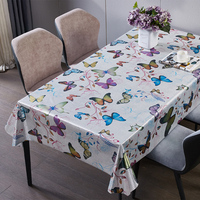 Nappe de table rectangulaire en PVC imprimée roses roses de luxe RNPT Platinum pour fêtes d'enfants, facile à nettoyer