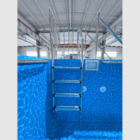 Piscine hors sol en acier préfabriqué de 40 pieds, 3 mm d'épaisseur, imperméable, écologique, type hors sol