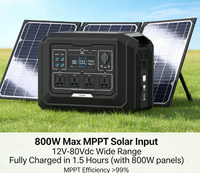 Station d'alimentation portable 2000W LiFePO4, générateur solaire, UPS, charge rapide MPPT, contrôle par application, alimentation de secours à domicile, camping, station d'alimentation extérieure