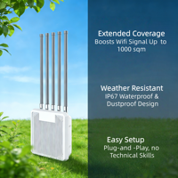 Punto de Acceso WiFi6 para Exteriores AX3000, AP Inalámbrico Empresarial de Alta Potencia, IP67 Resistente al Agua, Estación Base Comercial PoE para Starlink