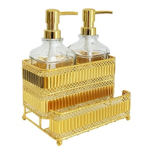 Ensemble de distributeurs de <span class=keywords><strong>savon</strong></span> transfrontaliers en fer électroplaqué, style rétro de luxe léger, pour salle de bain, décoration et distribution de <span class=keywords><strong>liquide</strong></span> de lavage - Product Image 6