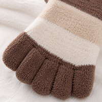 Chaussettes douillettes en microfibre - Chaussettes d'intérieur moelleuses et colorées à rayures pour l'hiver