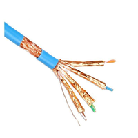 Cable Ethernet Cat7 S/FTP 23AWG de 305m, Cable de Red LAN a Granel de Alta Velocidad 10Gbps, Cable de Comunicación de Cobre Sólido para Centro de Datos