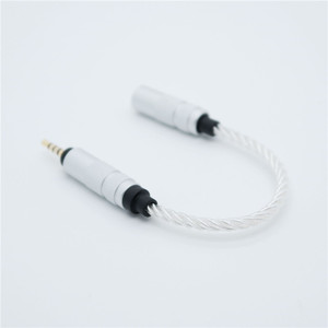 Cable adaptador de audio equilibrado de 3,5 mm hembra a 2,5 mm macho para teléfono móvil, núcleo de TPE de aleación de aluminio - Product Image 2