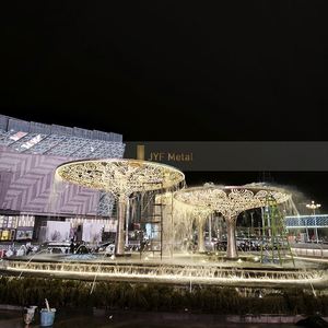 ประติมากรรมน้ำตกอเนกประสงค์ M100 316 สแตนเลสสตีลแบบกำหนดเอง ทนทาน สไตล์อาร์ตเดโค กันน้ำ สำหรับน้ำพุกลางแจ้ง - Product Image 1