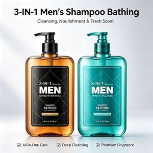 Champú y gel de ducha 3 en 1 para hombres, control de grasa, eliminación del acné, iluminador de la piel, fragancia duradera, marca privada OEM - Product Image 2