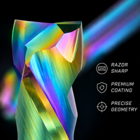 Viextro Fraise à une dent en carbure de tungstène DLC Rainbow HRC55 pour fraisage en montée 3.175mm pour le travail du bois, la découpe et la gravure CNC OEM/ODM