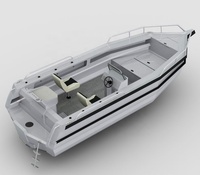 Bateau de pêche en aluminium de 6m avec Console centrale/latérale