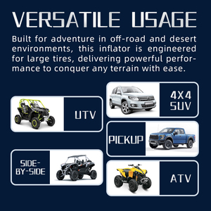 Powerful Overland Accessories Large 4 Tires Desert Offroad DC Auto LCD Gauge Air Compressors - Product Image 3