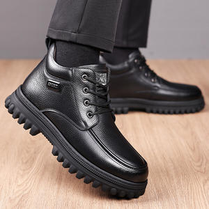 Zapatos Casuales de Cuero para Hombre, Estilo Ejecutivo, Suela Antideslizante Suave, Transpirables, con Punta Redonda, con Cordones y Malla - Product Image 4