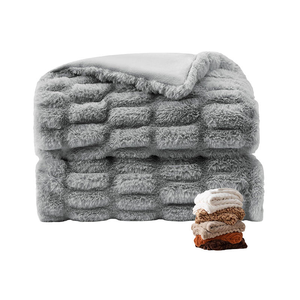 Manta de Felpa Suave de Pelo Sintético de Conejo, Tejida en Poliéster y Spandex, de Zhengtai, para Decoración del Hogar - Product Image 2
