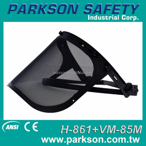 Taiwan <b>Black</b> POM V Type Slotted Visor Holder Industrial Safety Cap Mounted Protective Visor <b>Bracket</b> CE EN1731 ANSI Z87.1 - Product Image 3