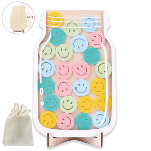 High Quality Kids <strong>Reward</strong> <strong>Jar</strong> With Tokens Cotton Bags Letter Sticker Back to School Gift Chore Acrylic Wood Crafts Factory Direct - Product Image 4