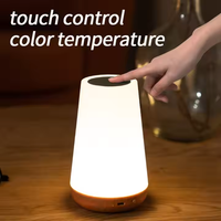 Lámpara de mesita de noche táctil LED RGB que cambia de 13 colores, lámpara de mesita de noche portátil recargable por USB regulable, lámpara de mesita de noche para dormitorio