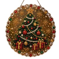 Pendentifs de Noël DIY en peinture diamant 5D, ornements d'arbre de Noël en acrylique, style nordique, décorations suspendues faites à la main pour cadeaux de fêtes