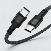 Cable USB-C de 60W con Carcasa de Aleación de Aluminio, Conector Niquelado, Carga Rápida de 3A, Conductor de Cobre Puro, Trenzado de Nailon, para Impresora