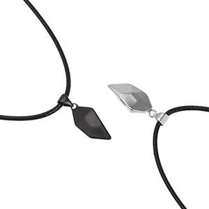 แฟชั่นที่ต้องการหินแม่เหล็กสร้อยคอคู่ที่สร้างสรรค์สร้อยคอจี้หัวใจสองดวงสำหรับคู่รัก - Product Image 3