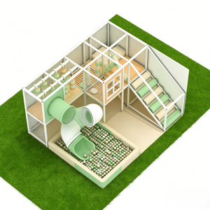 Équipement de jeu intérieur neutre tout-<span class=keywords><strong>en</strong></span>-un pour enfants, Château ludique avec toboggan rotatif, piscine à balles et aire de jeux souple, pour Play Cafe, centre commercial, école - Product Image 2