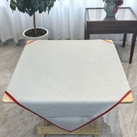 Tapis de Mahjong de Luxe Épais et Imperméable avec Poches, Antidérapant, Carré, pour Divertissement à Domicile et Utilisation au Poker