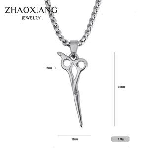 Collar con Colgante de Tijeras de Acero Inoxidable Estilo Barbero Vintage para Hombre, Amuletos Baratos al por Mayor - Product Image 5