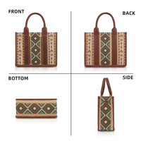 Tas bahu Aztec cetak Bohemian desainer tas jinjing belanja tas selempang Travel merek mewah dompet tas tangan tali