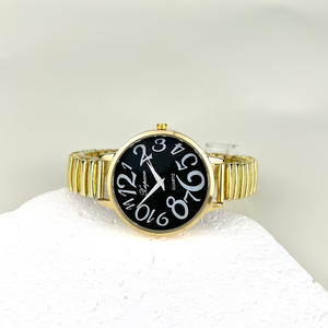Nouvelle Arrivée <span class=keywords><strong>Montre</strong></span> à Quartz Décontractée pour Femmes - Grand Cadran avec Grands <span class=keywords><strong>Chiffres</strong></span>, Bracelet Élastique Extensible pour Femmes Âgées WW003 - Product Image 6